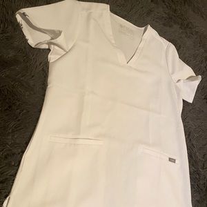 White Figs Scrub Top